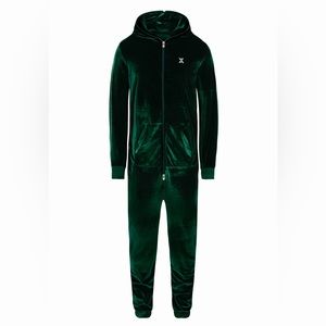 Onepiece Original Velour Jumpsuit Onesie Green Medium